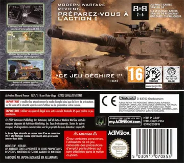 Call of Duty - Modern Warfare - Mobilized (USA) box cover back